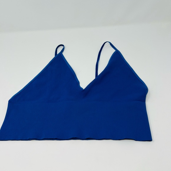 Free People Other - NWOT Free People Ali Low-Back Seamless Bra in Indigo (bright blue) . Size M/L.